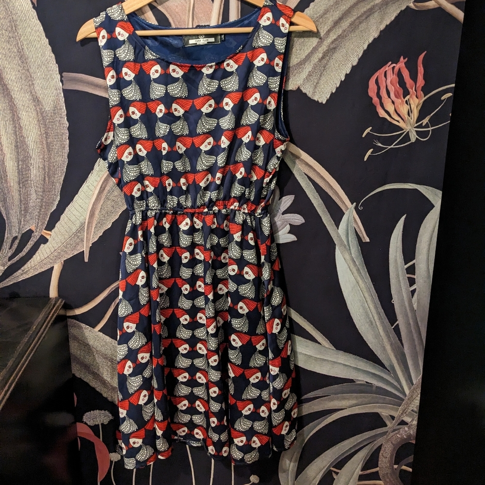 Satin Patterned Dress